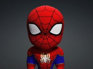 3D Spider-Man Kid Style Character Model – Cute Child Version, FBX/iAvatar, Rigged