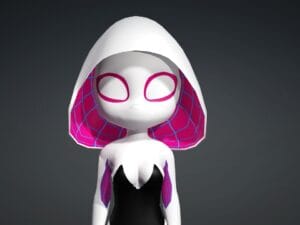 3D Model Spider Gwen Kids – Cute Cartoon Character for iClone & Blender