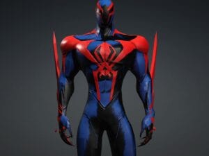3D Spider-Man 2099 (Miguel O’Hara) Character Model – Blue Red Suit, FBX/iAvatar, Rigged