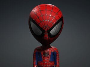 3D Spider-Man Toy Style Character Model – Cute Figure, FBX/iAvatar, Rigged