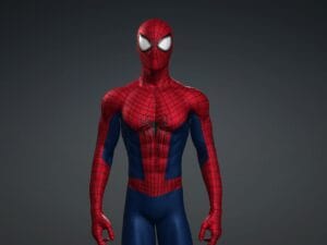 3D The Amazing Spider-Man Character Model – Movie Blue Red Suit, FBX/iAvatar, Rigged