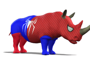 Rhinoceros 3D iProp – Spider-Themed Animated Rhino with 25+ Motion Pack for iClone