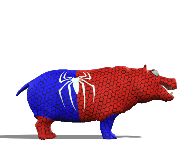 Hippopotamus 3D iProp – Spider-Themed Animated Hippo with 20+ Motion Pack for iClone