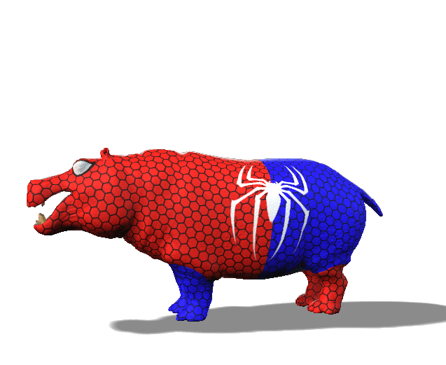 Hippopotamus 3D iProp – Spider-Themed Animated Hippo with 20+ Motion Pack for iClone - Image 5